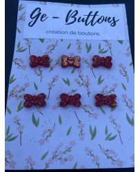 Noeud rouge paillette