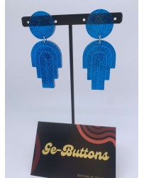 Man bleu paillette