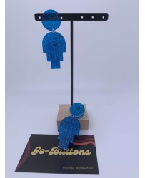 Man bleu paillette