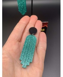 Auré noir et vert pailleté