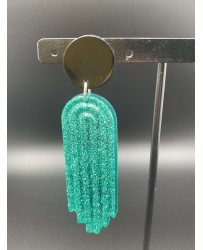 Auré noir et vert pailleté
