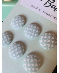 Boutons geo vert menthe