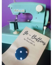 Bouton pois bleu