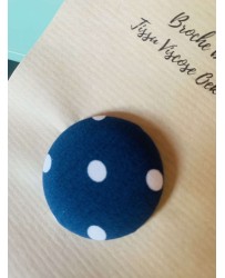 Bouton pois bleu