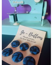 Boutons géo brunette