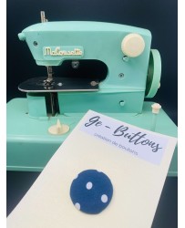 Bouton pois bleu