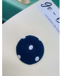Bouton pois bleu