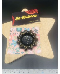 Broche Margot noir et or