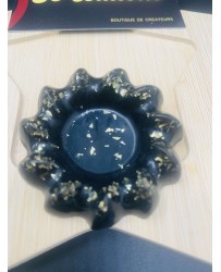 Broche Margot noir et or