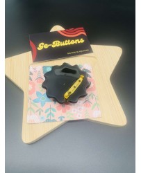 Broche Margot noir et or